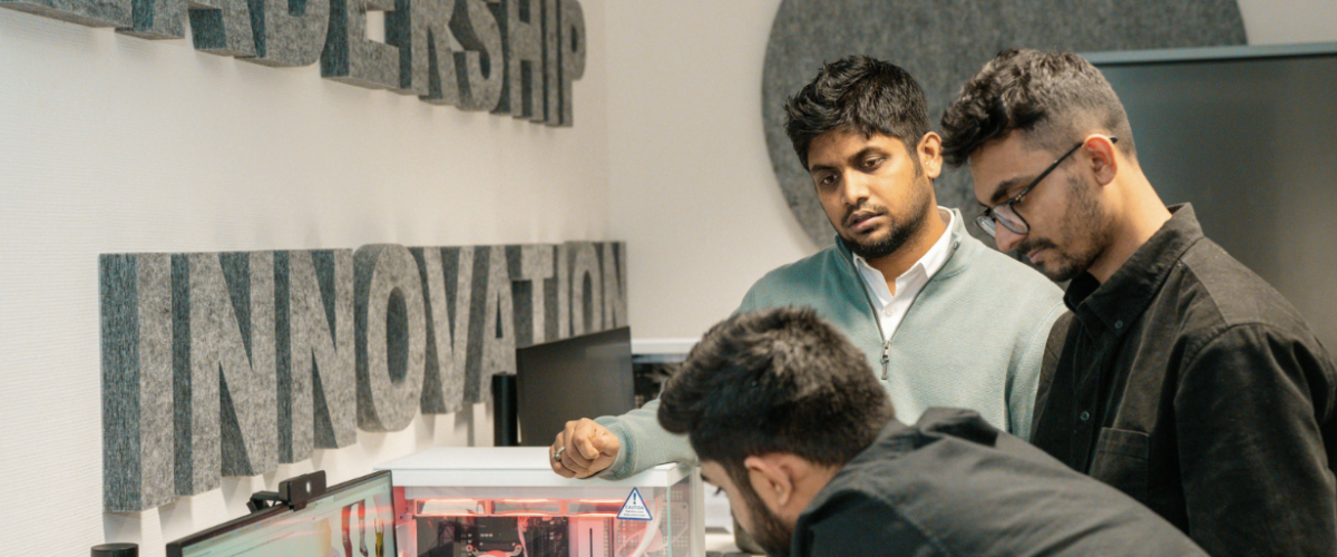 Atom model orbiting, digital backdrop, science, technology